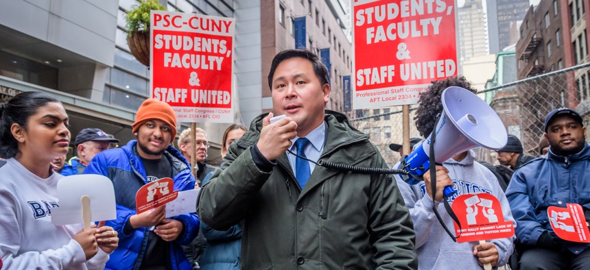 Assembly Member Ron Kim was one of many candidates who received state matching funds in the form of a paper check.