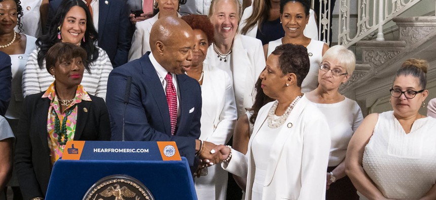 New York City Mayor Eric Adams and City Council Speaker Adrienne Adams have butted heads more often in recent weeks.