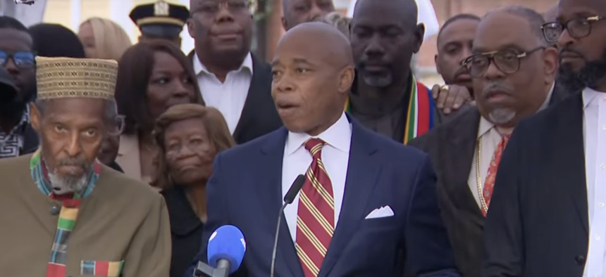Eric Adams holds a tense press conference after a federal indictment was unsealed against him.