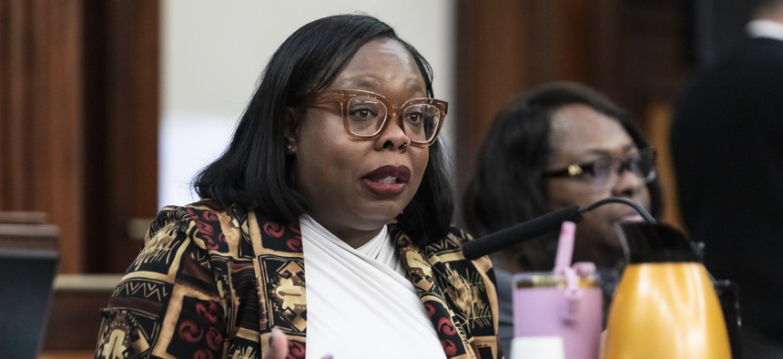 New York City Council Members Althea Stevens, pictured, and Lincoln Restler led a group of more than 45 lawmakers in penning a letter calling for additional state funding for a crucial child care voucher program.