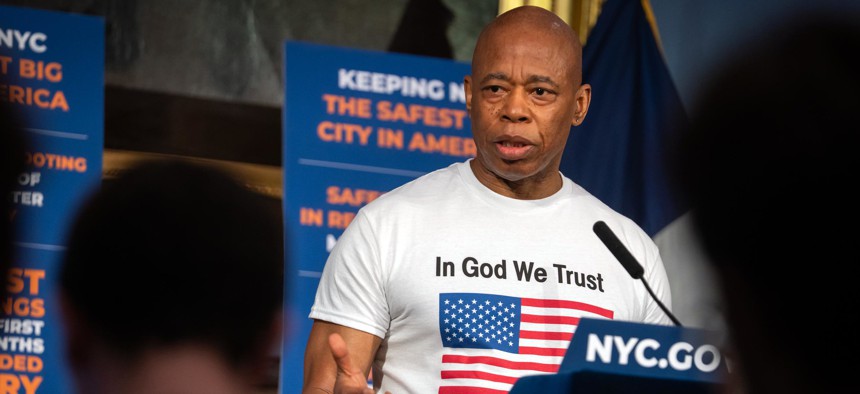 The mayor blamed former President Joe Biden for $7 billion in costs to New York City.