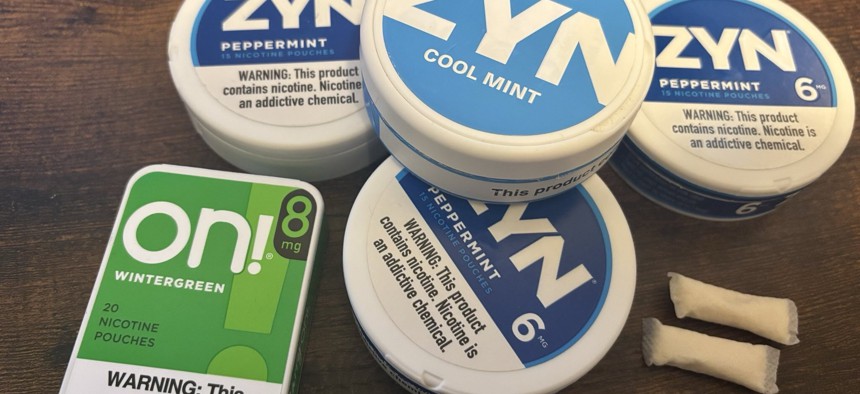 A bill that would have banned the sale of flavored nicotine pouches like these died in committee.