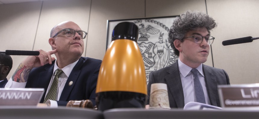 City Council Finance Chair Justin Brannan and City Council Government Operations Committee Chair Lincoln Restler heard testimony on the impact of possible federal funding cuts in New York City.