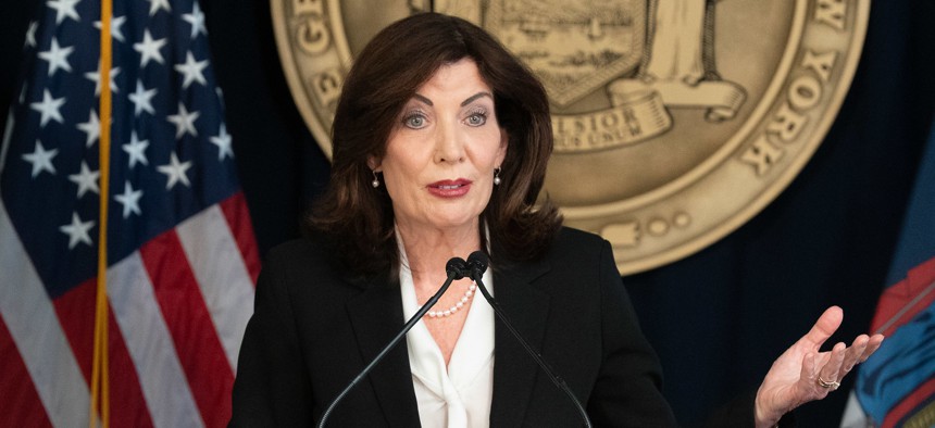 Gov. Kathy Hochul is negotiating for her policy priorities, which is delaying passage of the state budget.