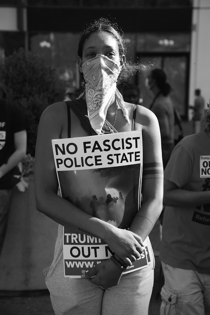 A protester in New York City this summer. A protester in New York City this summer.