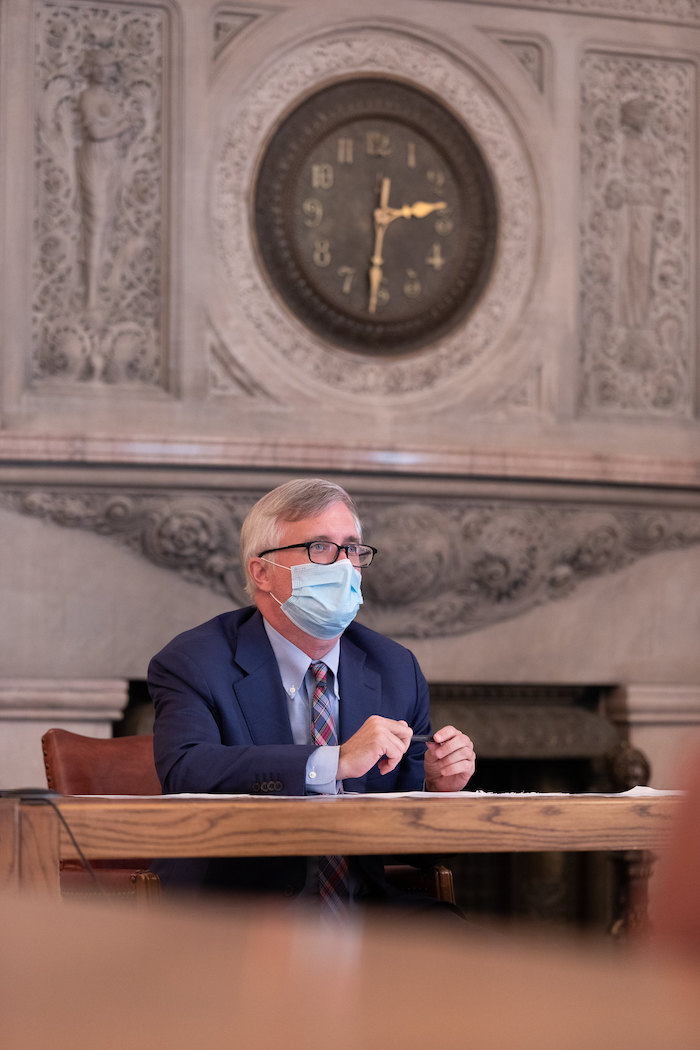 State Senate Housing Committee Chair Brian Kavanagh co-sponsored the bill that would block the filing of new eviction cases for at least 60 days. State Senate Housing Committee Chair Brian Kavanagh