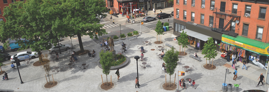 The Fulton Area Business Alliance recently completed two pedestrian plazas. The Fulton Area Business Alliance recently completed two pedestrian plazas.