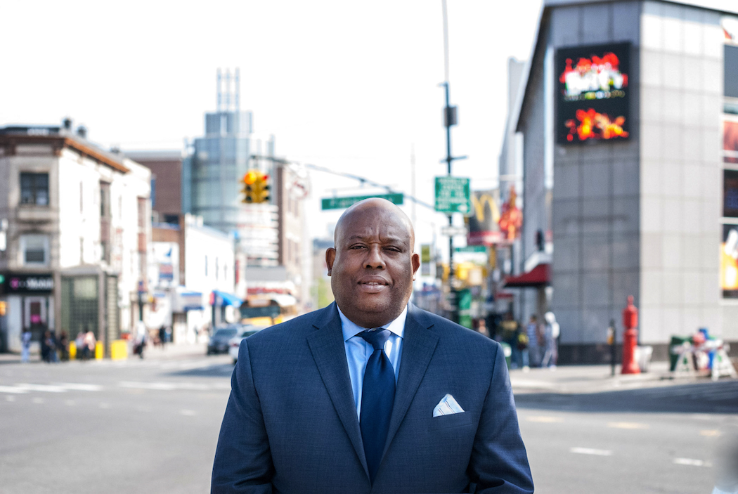 Leader of the Flatbush Nostrand Junction Bid, Kenneth Mbonu. Leader of the Flatbush Nostrand Junction Bid, Kenneth Mbonu.