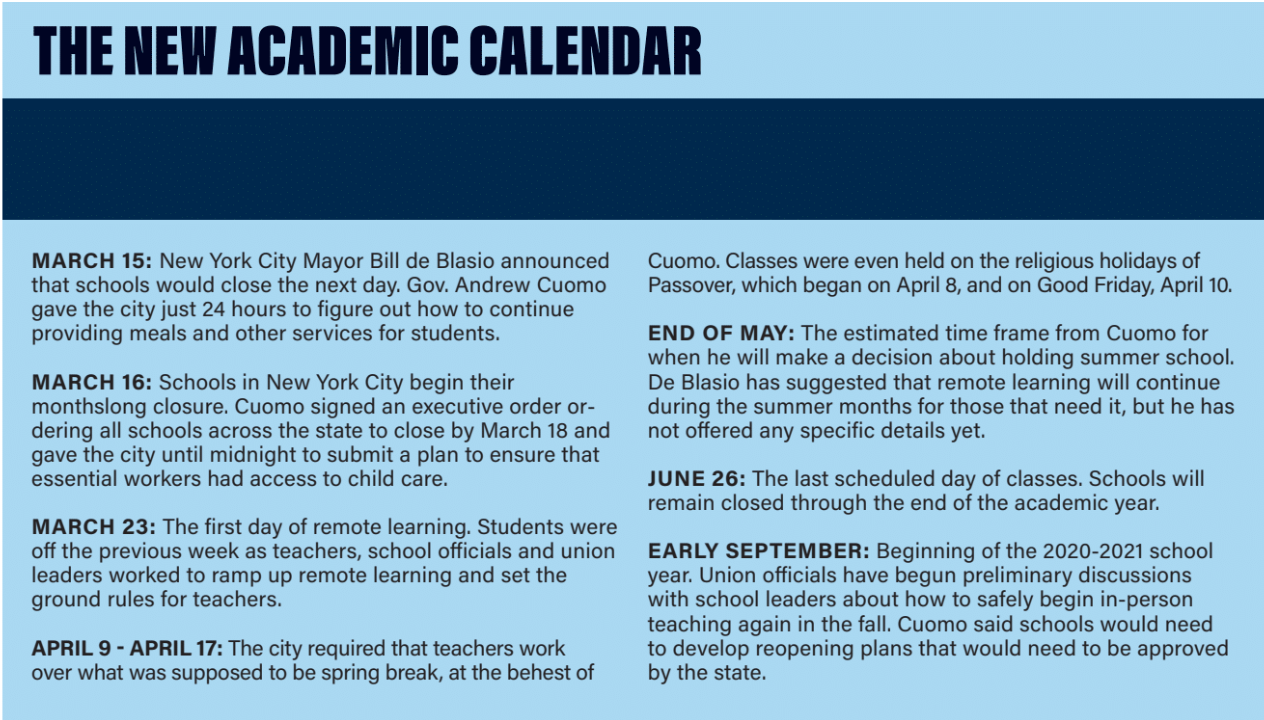 The new academic calendar The new academic calendar