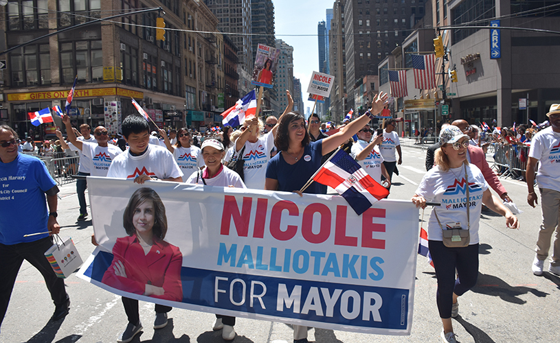 Nicole Malliotakis at the Dominican Day PArade