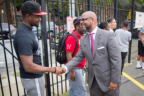 Rev. David Brawley meets constituents