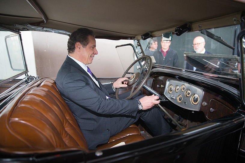 Andrew Cuomo in a car