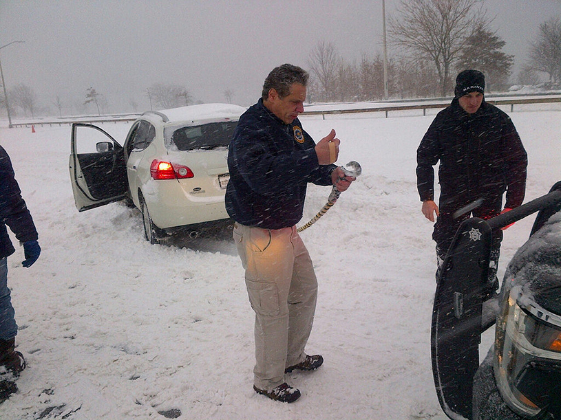 Andrew Cuomo in a car