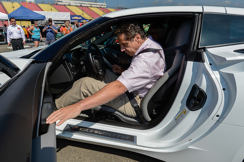 Andrew Cuomo in a car