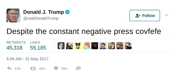 Donald Trump Covfefe