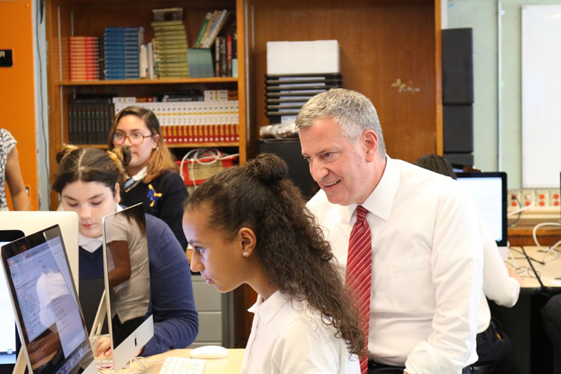 Bill de Blasio education promises