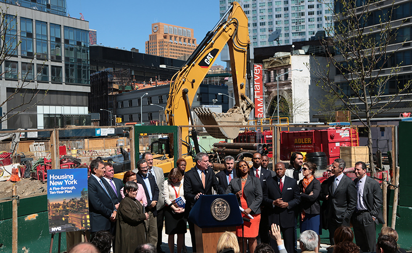 Bill de Blasio housing