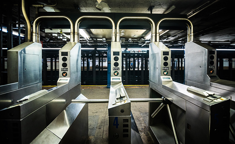 New York City subway turnstile