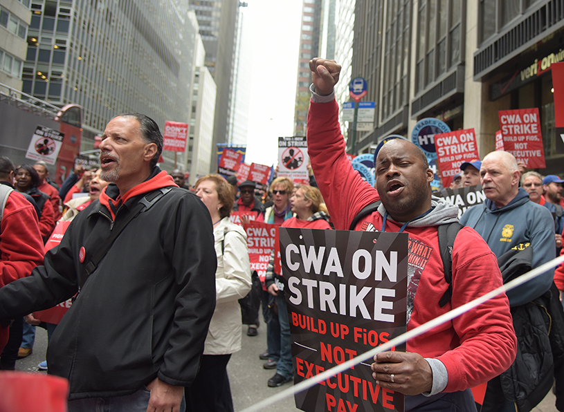 Verizon Union workers strike
