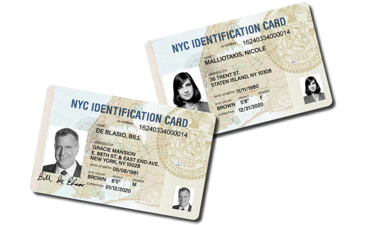 IDNYC cards for de Blasio and Malliotakis