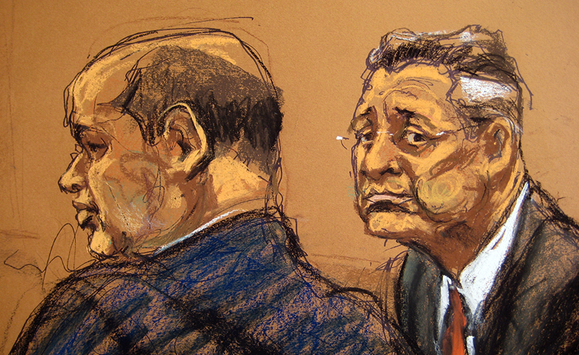 Sketch of former assembly speaker Sheldon Silver