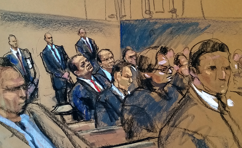 Sketch of U.S. Attorney Preet Bharara