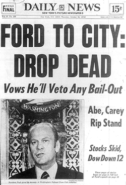 gerald ford daily news cover