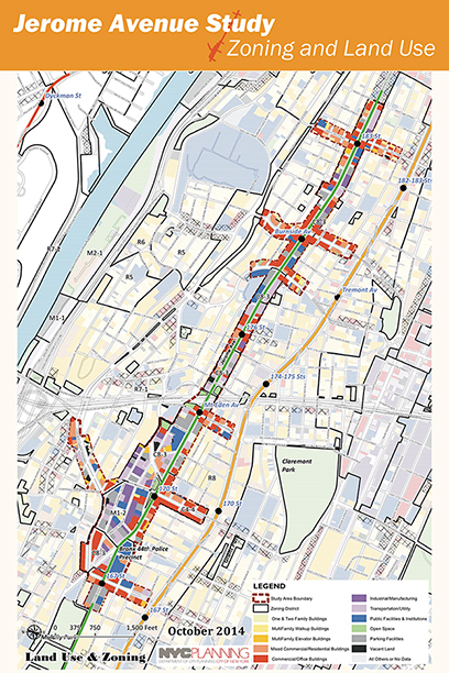 Jerome Ave. Zoning and Land Use Map