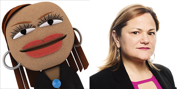 Melissa Mark Viverito as a puppet