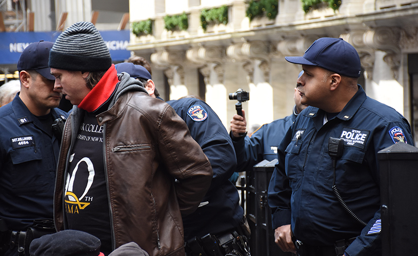 Tax plan protesters getting arrested