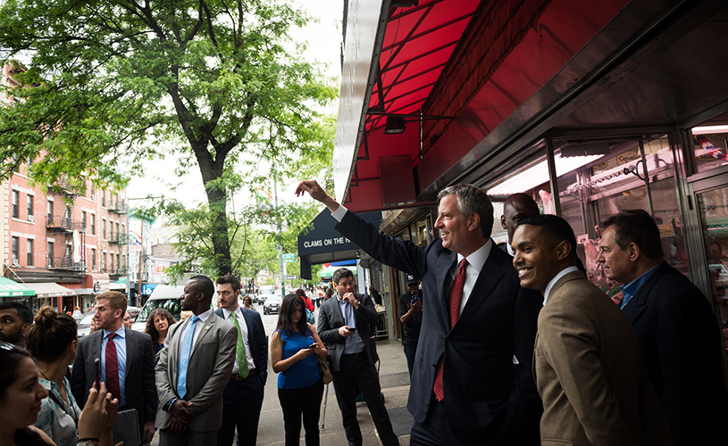 Bill de Blasio in the Bronx