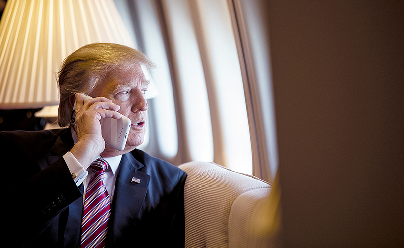 Donald Trump on phone