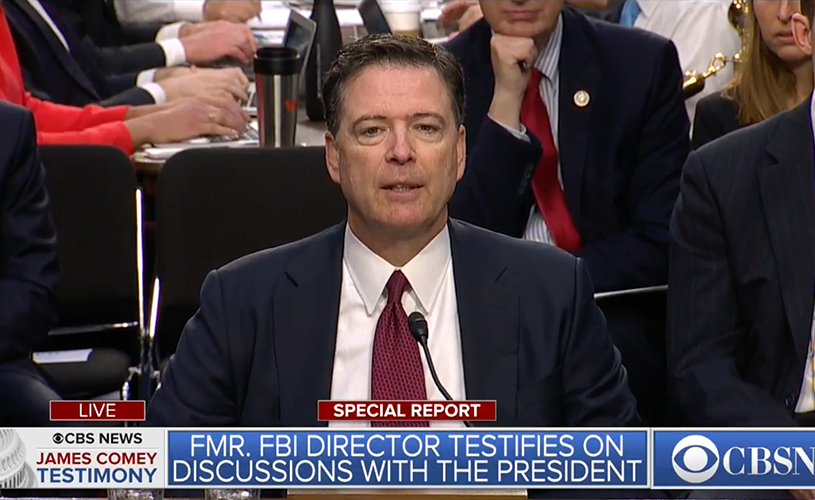 James Comey testifying