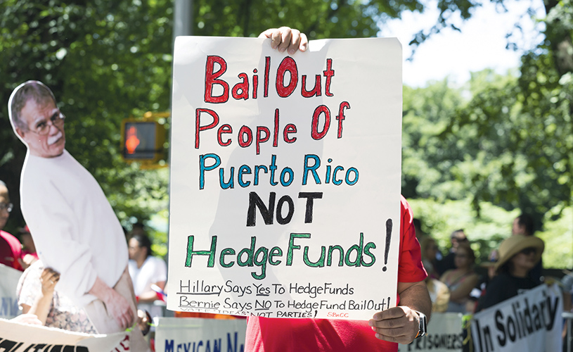 Protester in Puerto Rico