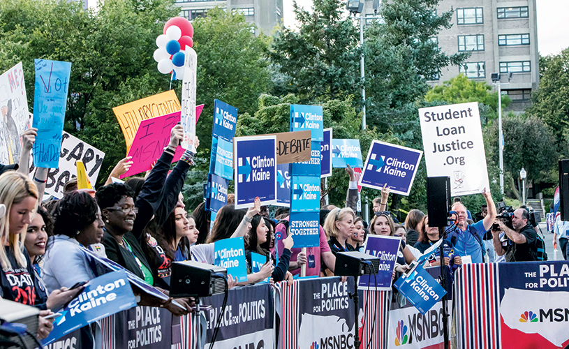 Crowd at presidential debate