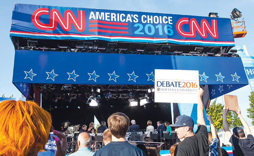 Pre presidential debate CNN stage