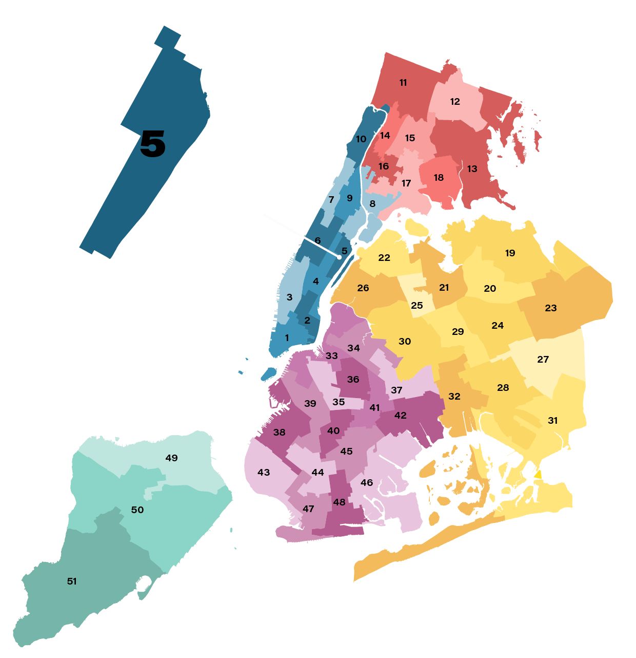 New York City District 5 Map New York City District 5 Map