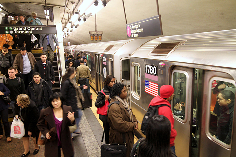 Crowded NYC Subway Crowded NYC subway